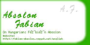 absolon fabian business card